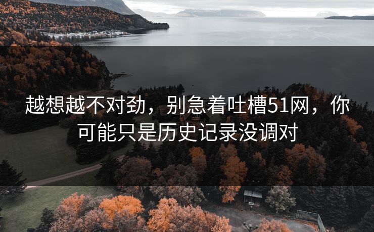 越想越不对劲，别急着吐槽51网，你可能只是历史记录没调对