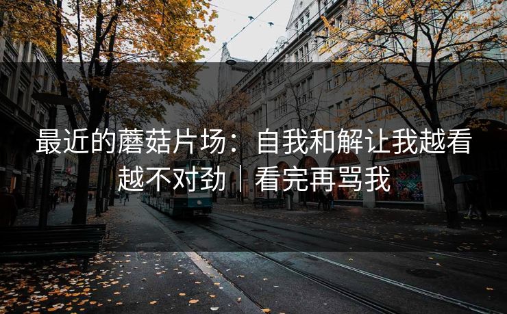 最近的蘑菇片场：自我和解让我越看越不对劲｜看完再骂我